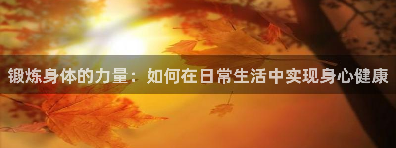 vsport体育官网：锻炼身体的力量
