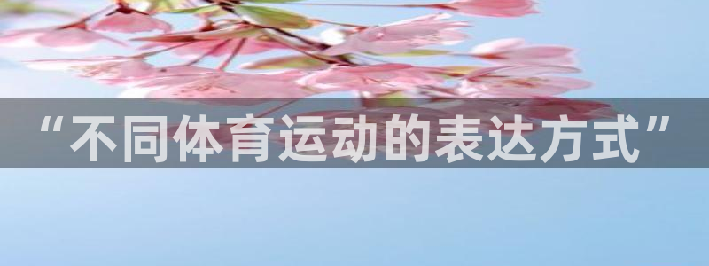  vsport体育官网：“不同体育运动的表达方式”